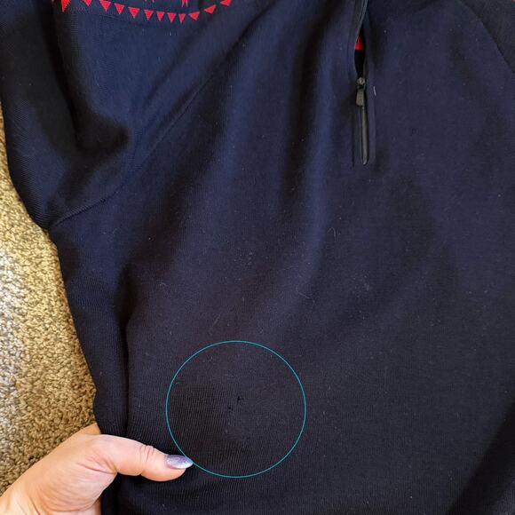 Dale of Norway Geilo Red and Blue Snowflake Sweater Mens XL - Picture 7 of 7